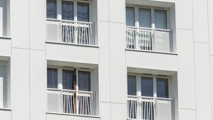 Tours Bièvre in Antony, France cladded with Rockpanel Colours and Woods facade cladding