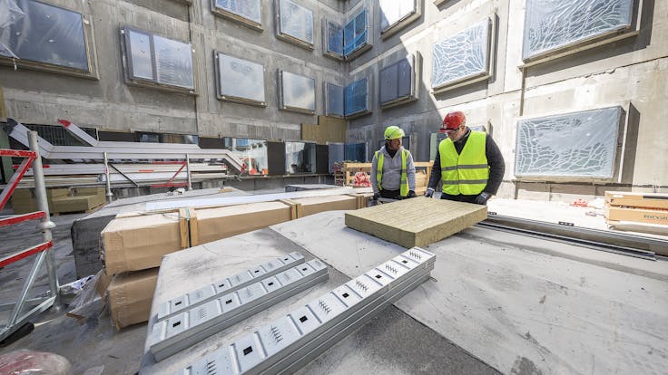 Reference case, Kay Fiskers Plads, REDAir, building site, GBI, facade, office building, construction,