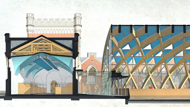 RU, Palace Stables in Peterhof, Concept of Ceiling, Story, Architect Competition