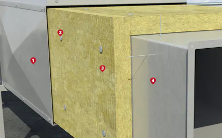 Izolacja kanałów wentylacyjnych zewnętrznych | ROCKWOOL