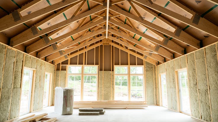 Flexibatts installation new built single family house