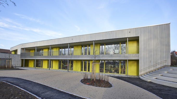 Rockpanel Case Study Memmelsdorf Kita Rockpanel Colours RAL 7039 & RAL 095 70 70