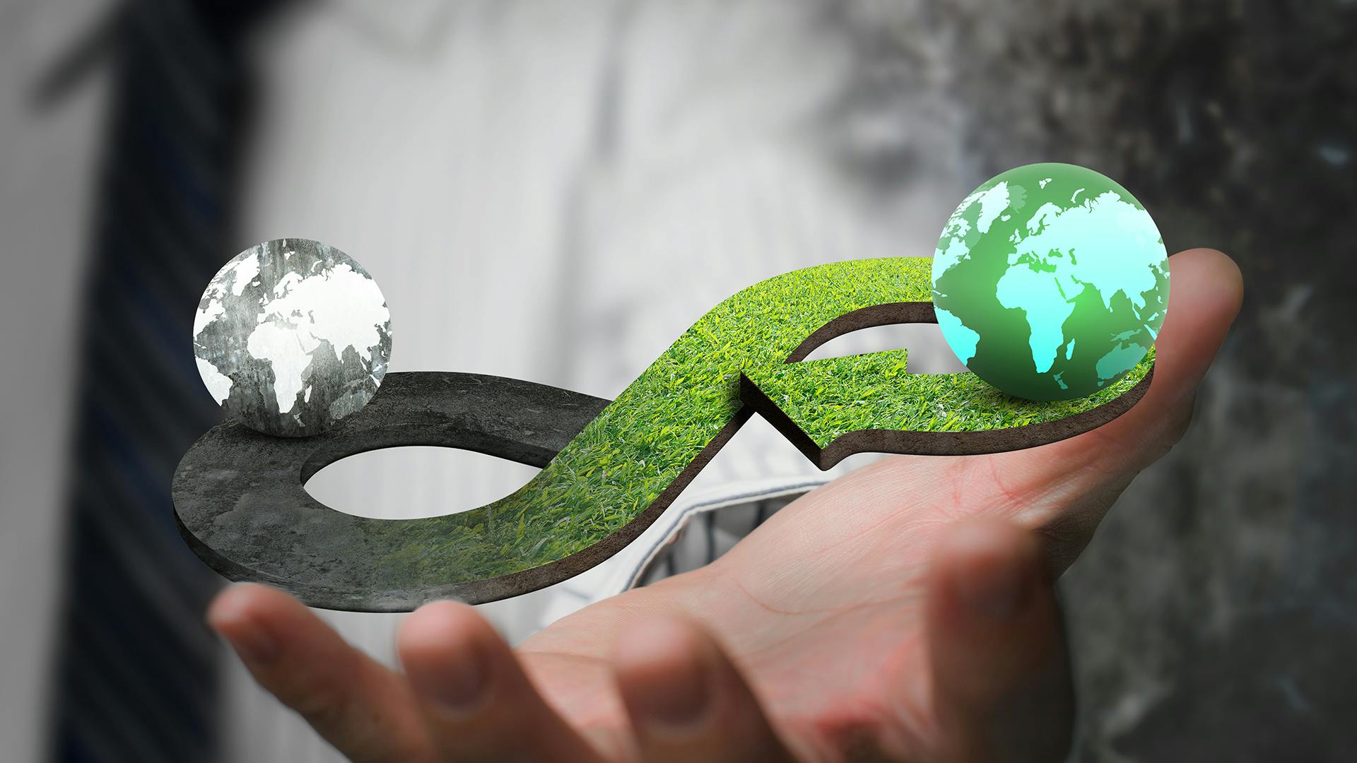 circularity, sustainability, infinity sign, stock photo
