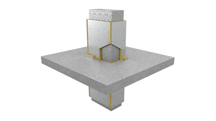 Conlit Duct 120: Fire protection. Duct. Protección contra incendios en conductos metálicos de ventilación y extracción de humos Silver finishing. Acabado gris. Installation process. Proceso de instalación. Paso a paso.