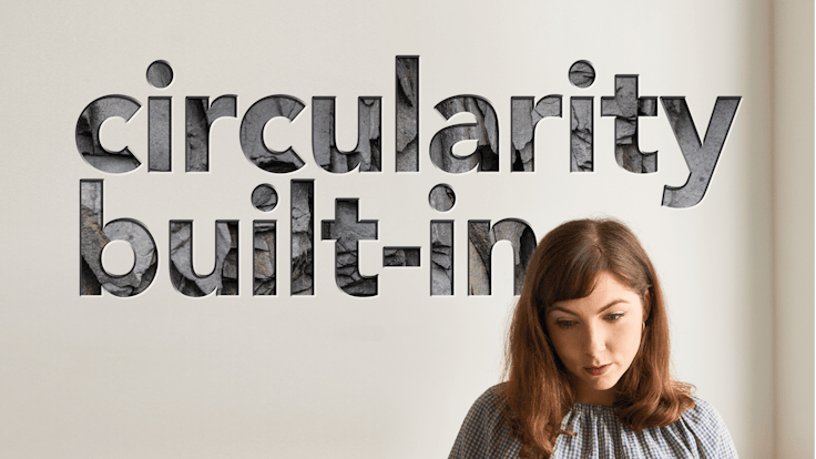 Circularity built-in. Divider page for Growing the circular economy. Sustainability Report 18 (SR18).Original photo 20190401_GMC_PHO_1356