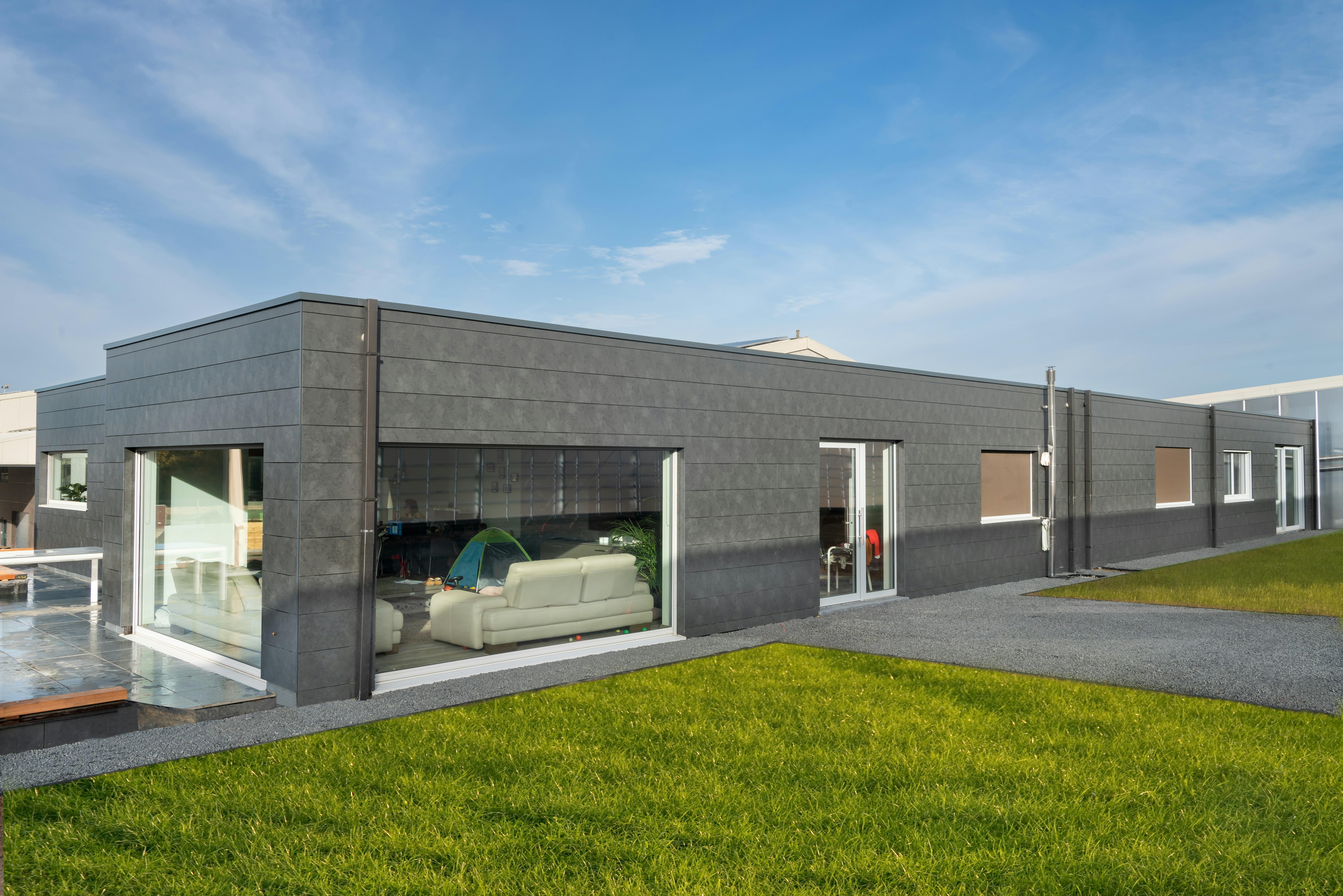 Rockpanel Case Study Brussegem Rockpanel Stones Basalt Anthracite