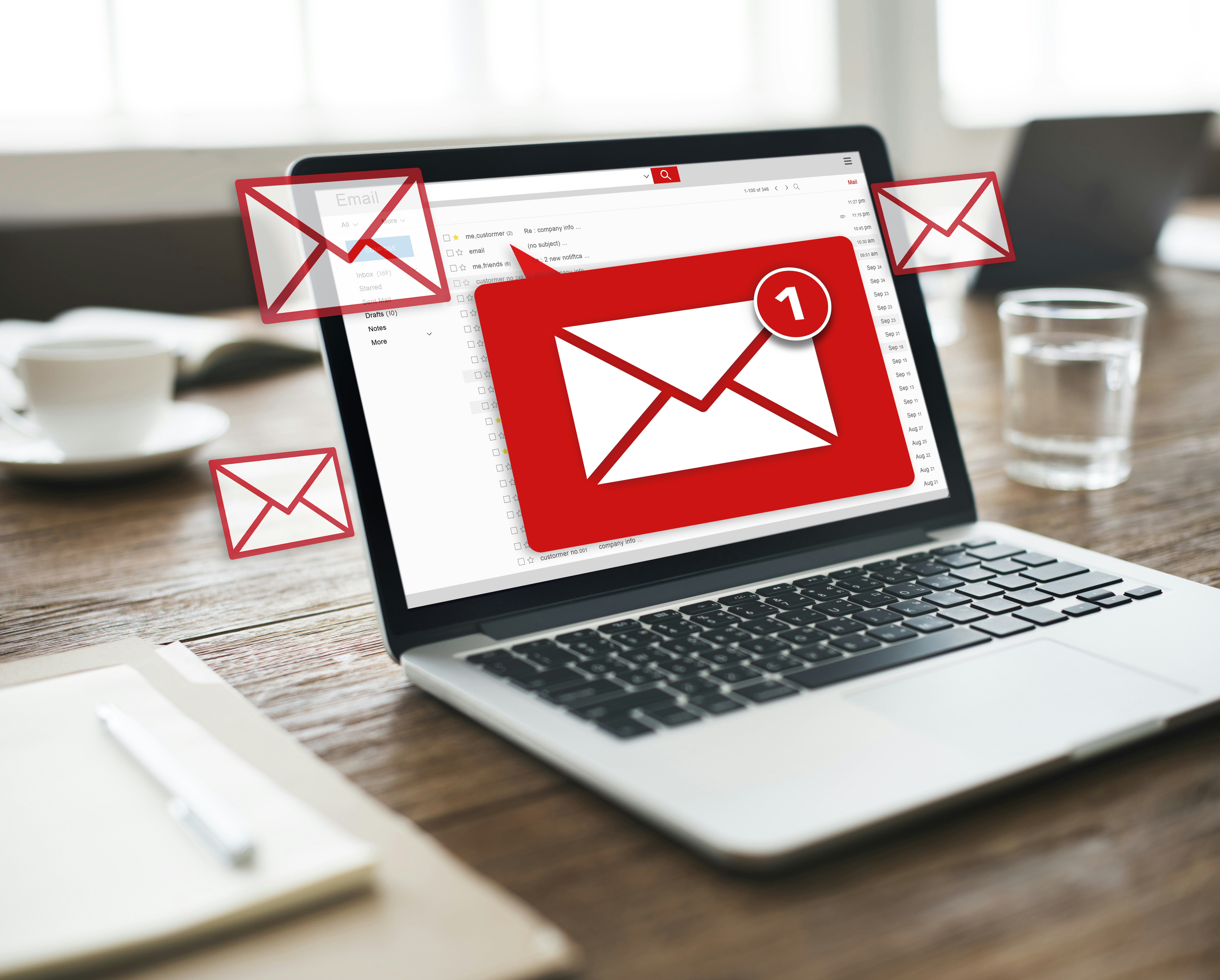 newsletter, social media, email, mail, e-mail, laptop, letter