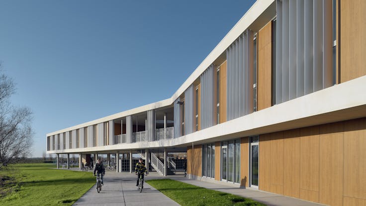 Rockpanel Case Study Koninklijk Atheneum Pegasus Rockpanel Woods Teak