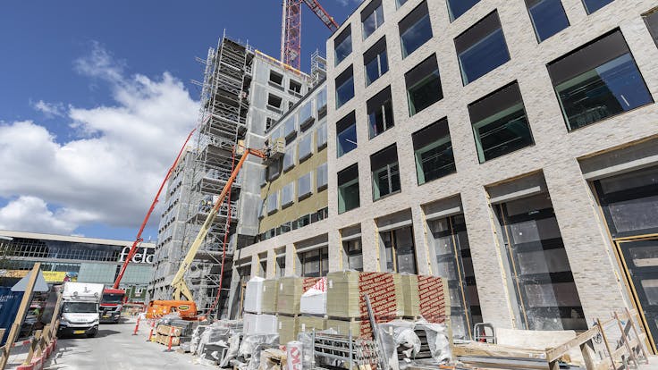 Reference case, Kay Fiskers Plads, REDAir, building site, GBI, facade, office building, construction,