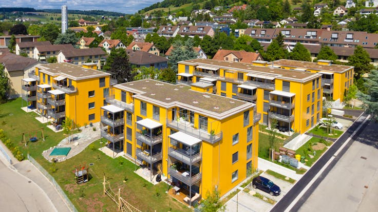 Multi-family housing in Winterthur, Switzerland with Rockpanel Colours facade cladding