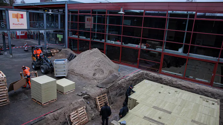 rockflow water management den haag paschalis school before after buffer infiltration project