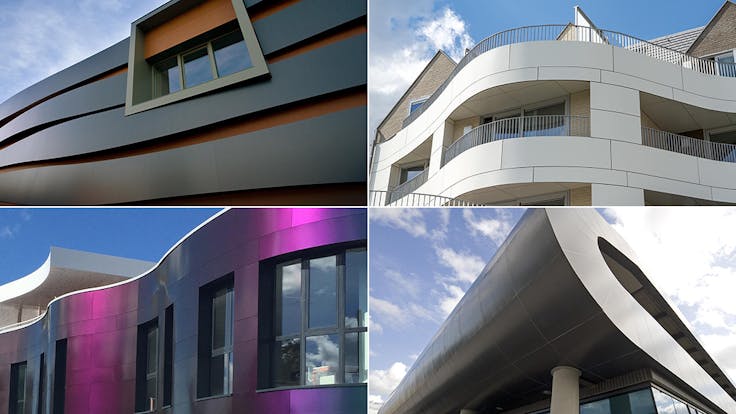 Images of Rockpanel showing Bending, Fixing, Engraving and Corners