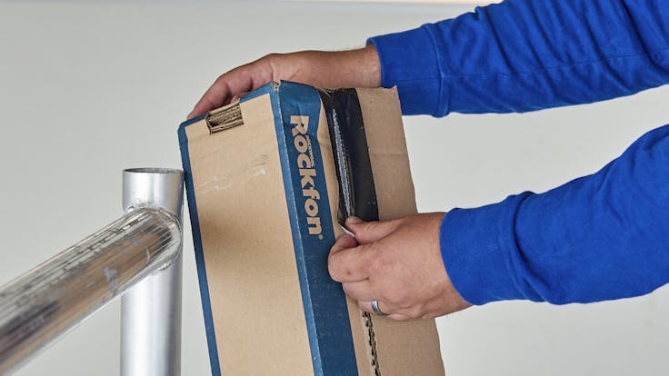 Rockfon Grid Box being taped up