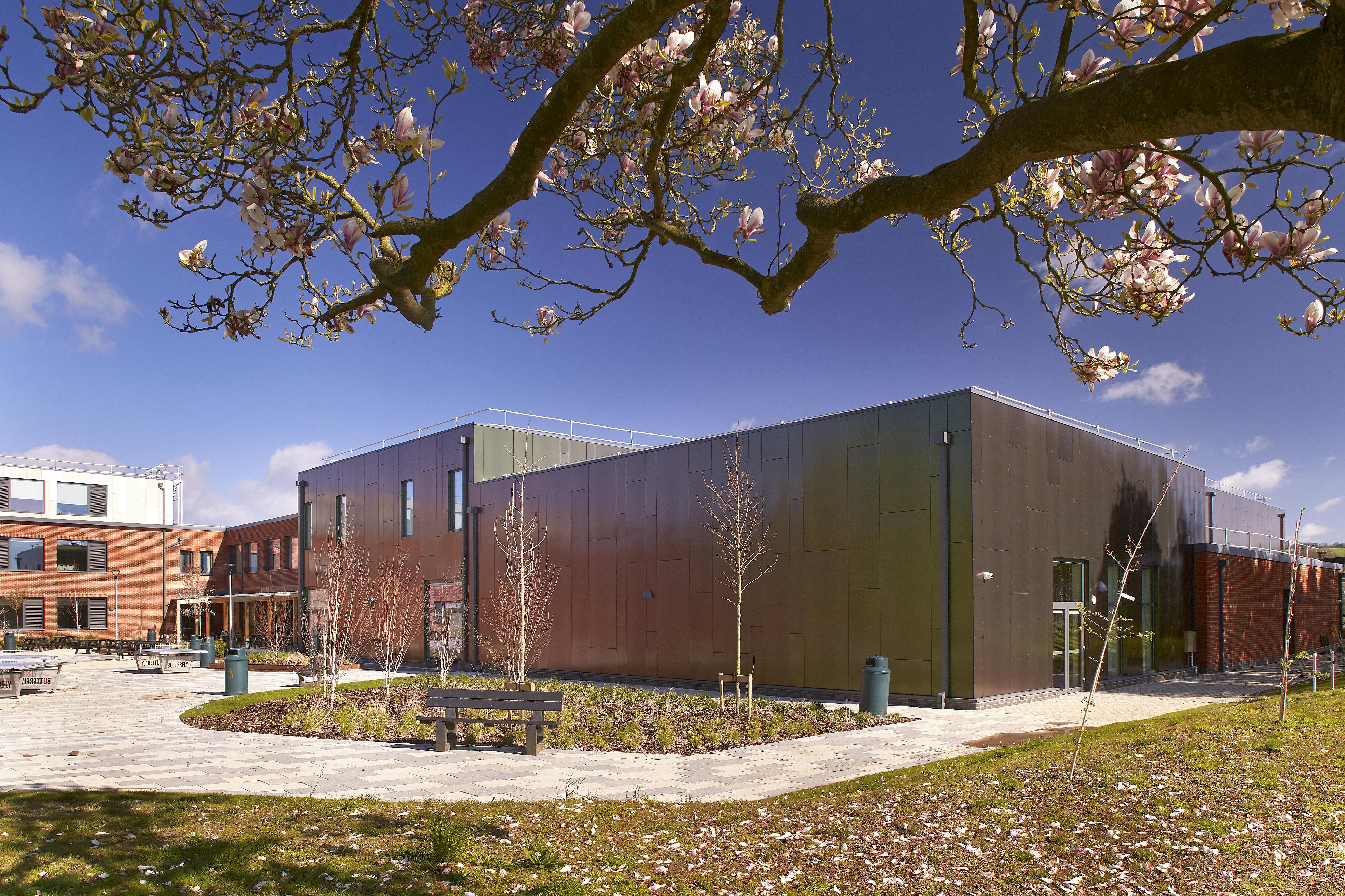 Merstham School Rockpanel Case study New Build Rockpanel Chameleon