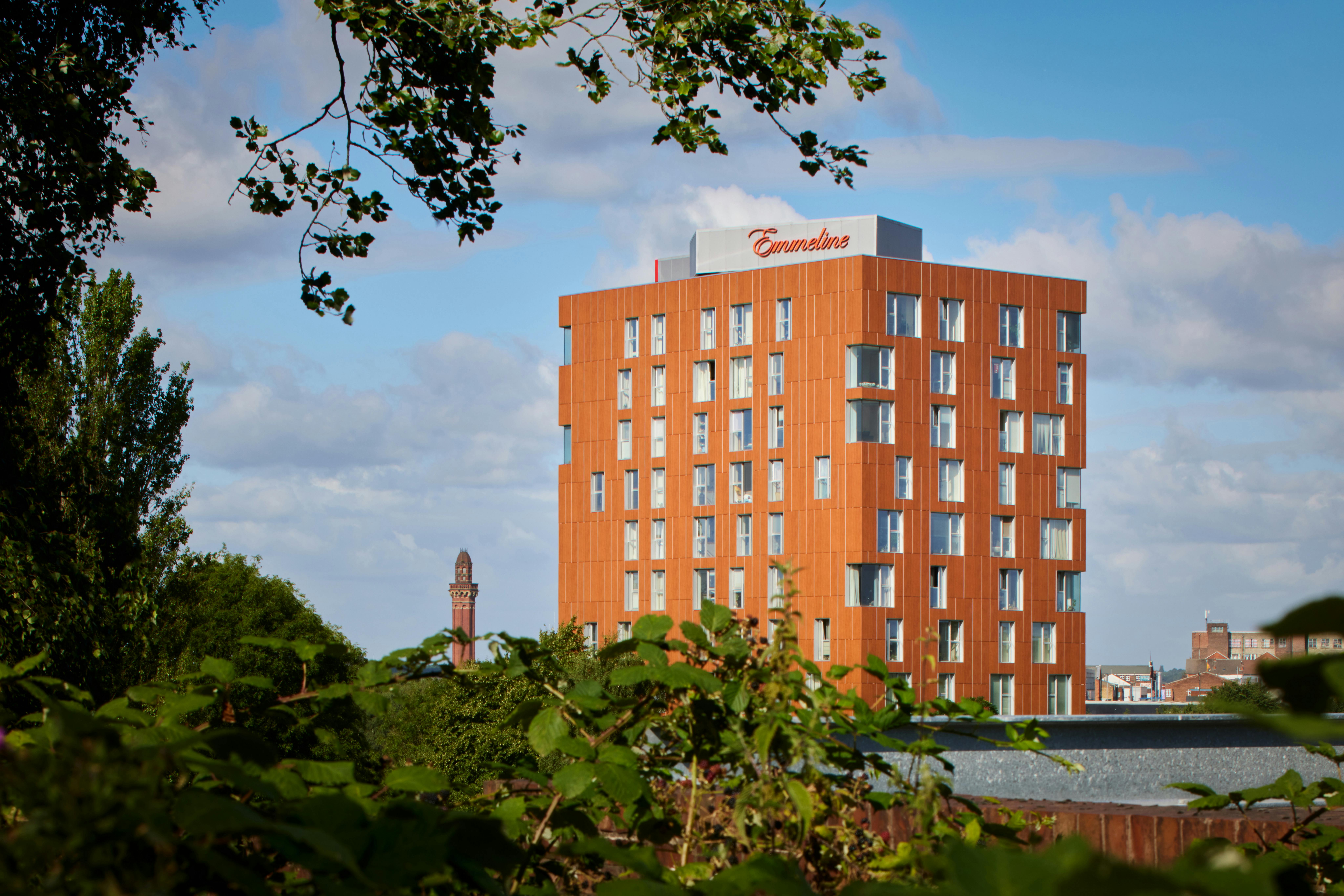 Rockpanel Case Study Rockpanel Woods Custom Trio towers manchester