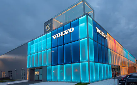 Volvo car showroom