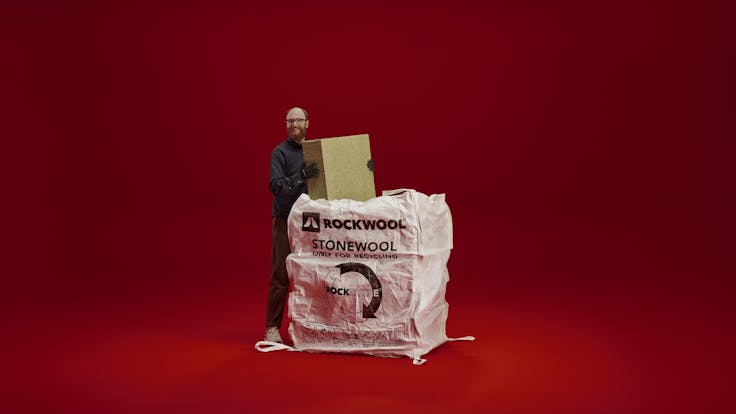 ROCKWOOL stone wool is based on stone and therefore endlessly recyclable.