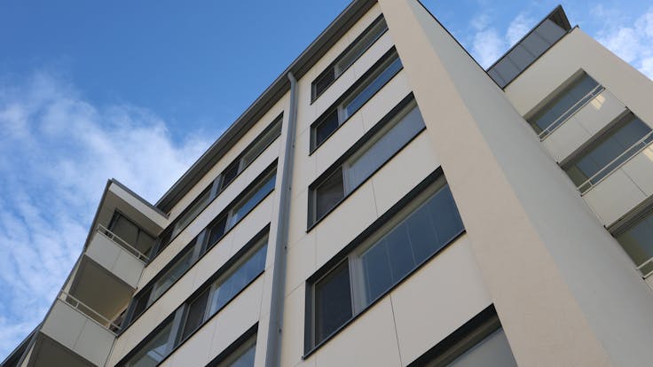 As Oy Kotikannas Case Study Finland Rockpanel Colours RAL9010, RAL7024 and RAL7031