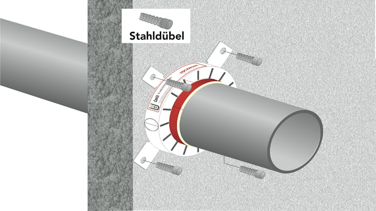 illustration, hvac, conlit brandschutzmanschette, germany, steps