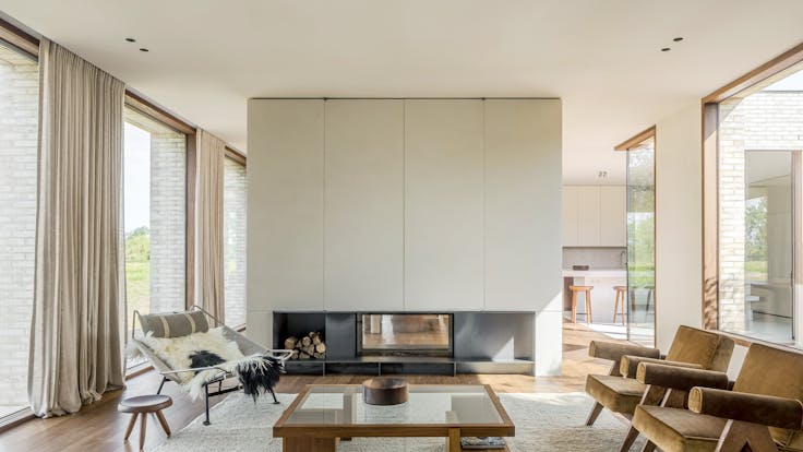 Private home in Belgium with Rockfon Mono Acoustic TE-edge in customised colour. Thomas De Bruyne, CAFEINE.BE BV