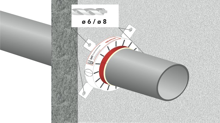 illustration, hvac, conlit brandschutzmanschette, germany, steps