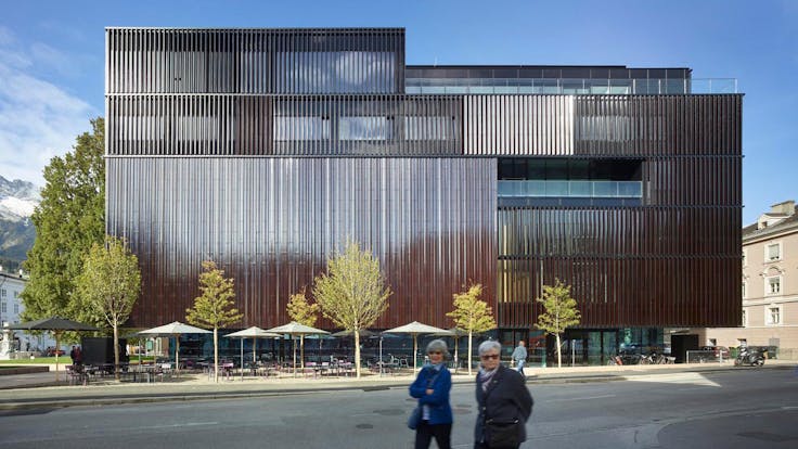 reference, house of music innsbruck, haus der musik innsbruck, external wall, ventilated facade, austria
