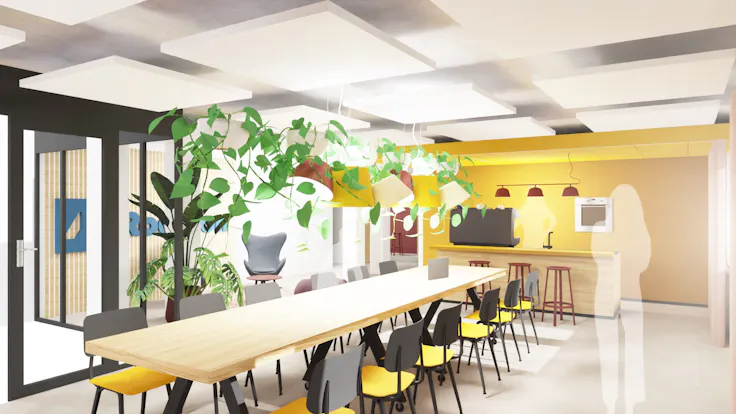 Rockfon Office Roermond - Work cafe - Temporary Use