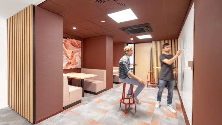 Open Plan Office in Rockfon Office Roermond in Roermond Netherlands with Rockfon Color-all A-Edge