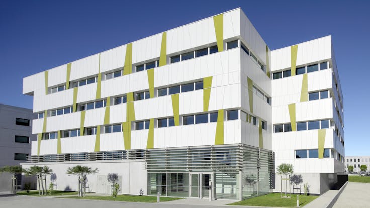 The Fahrenheit building in Montpellier, France with Rockpanel Colours exterior cladding