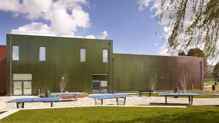 Merstham School Rockpanel Case study New Build Rockpanel Chameleon