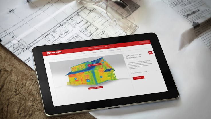 thermocheck, thermography, tool, ipad on a desk, germany