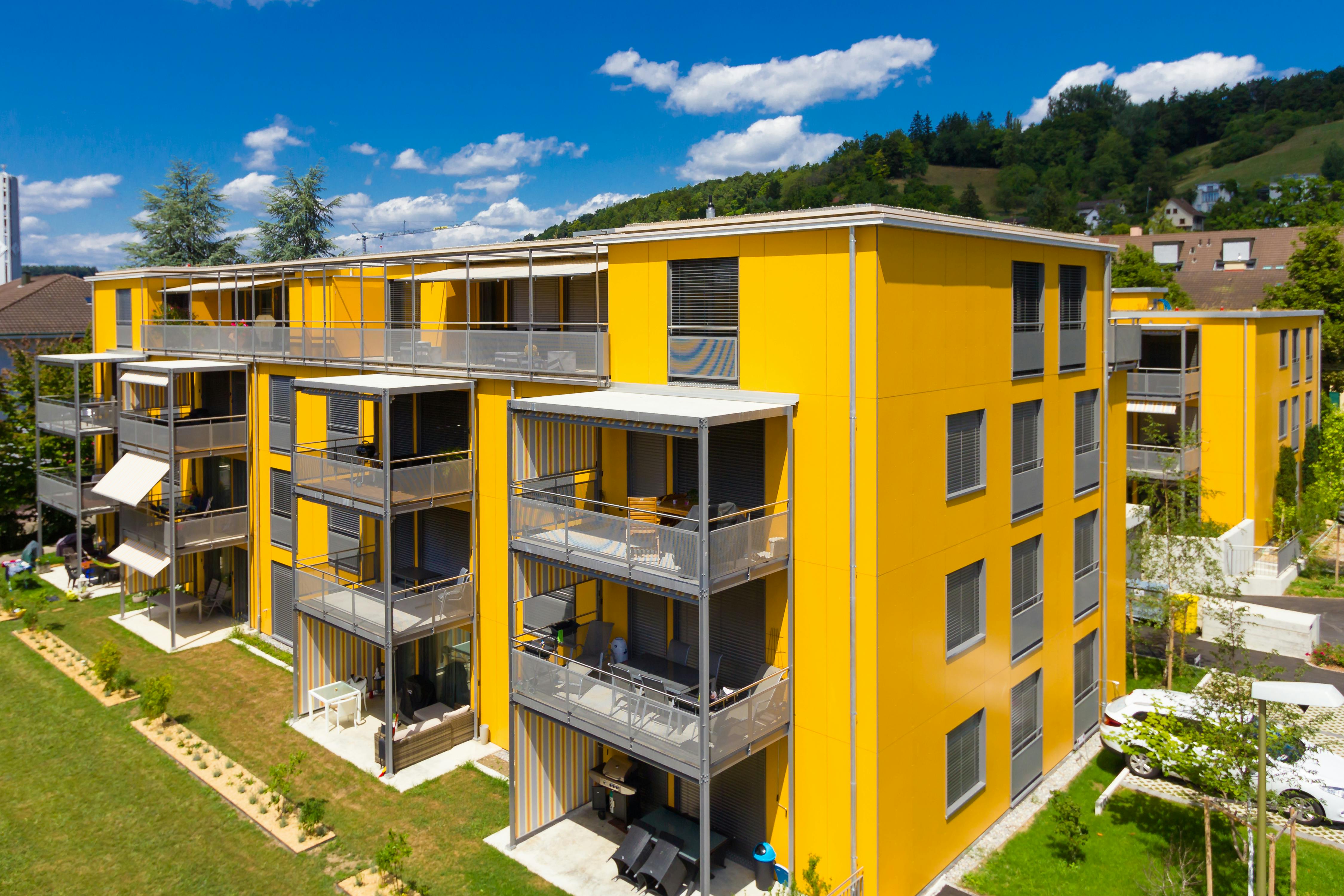 Multi-unit family house (Appartment Blocks) with Rockpanel Colours, Wintherthur, Switzerland