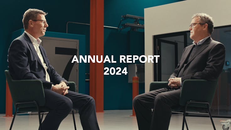 CEO Jes Munk Hansen and CFO Kim Junge Andersen AR2024