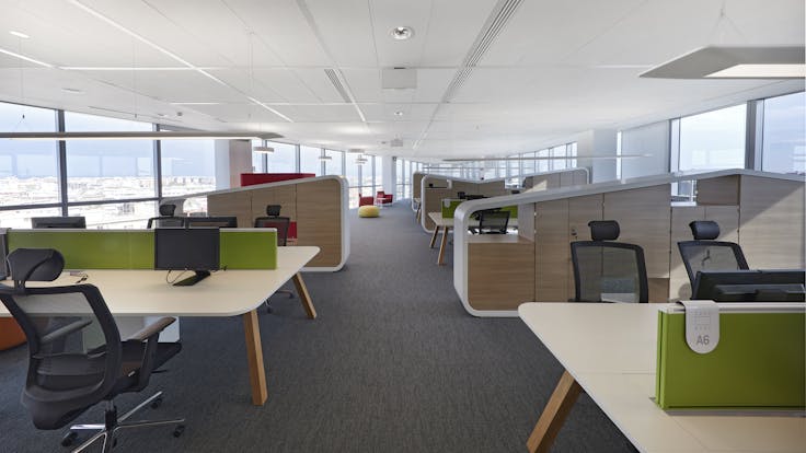 IT, BNL-BNP PARIBAS Roma Tiburtina, Atelier(s) Alfonso Femia (formerly 5+1AA), Office, Open Plan Office, Rockfon Ekla dB 40, D/AEX edge, 1200x600, white