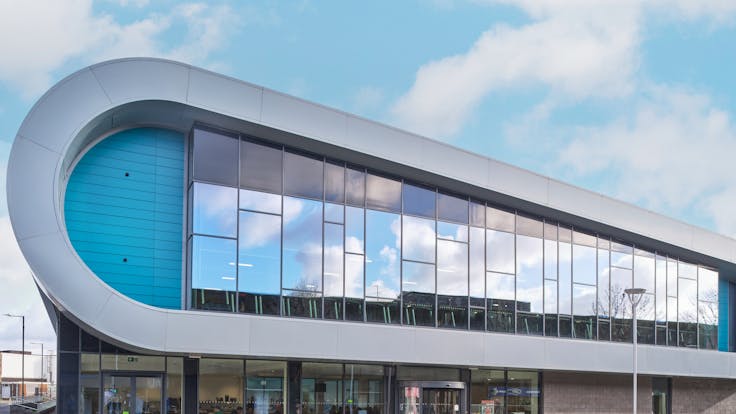 Rockpanel Case Study United Kingdom Neath Leisure Rockpanel Colours Rockpanel Metals