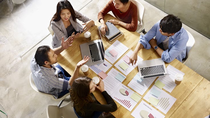 Office, meeting, Asian, Caucasian, diverse, diversity, work, people; shutterstock 670285291