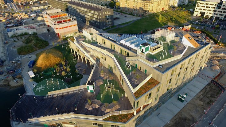 The new Sydhaven school in Copenhagen, Denmark with Rockpanel Colours exterior cladding