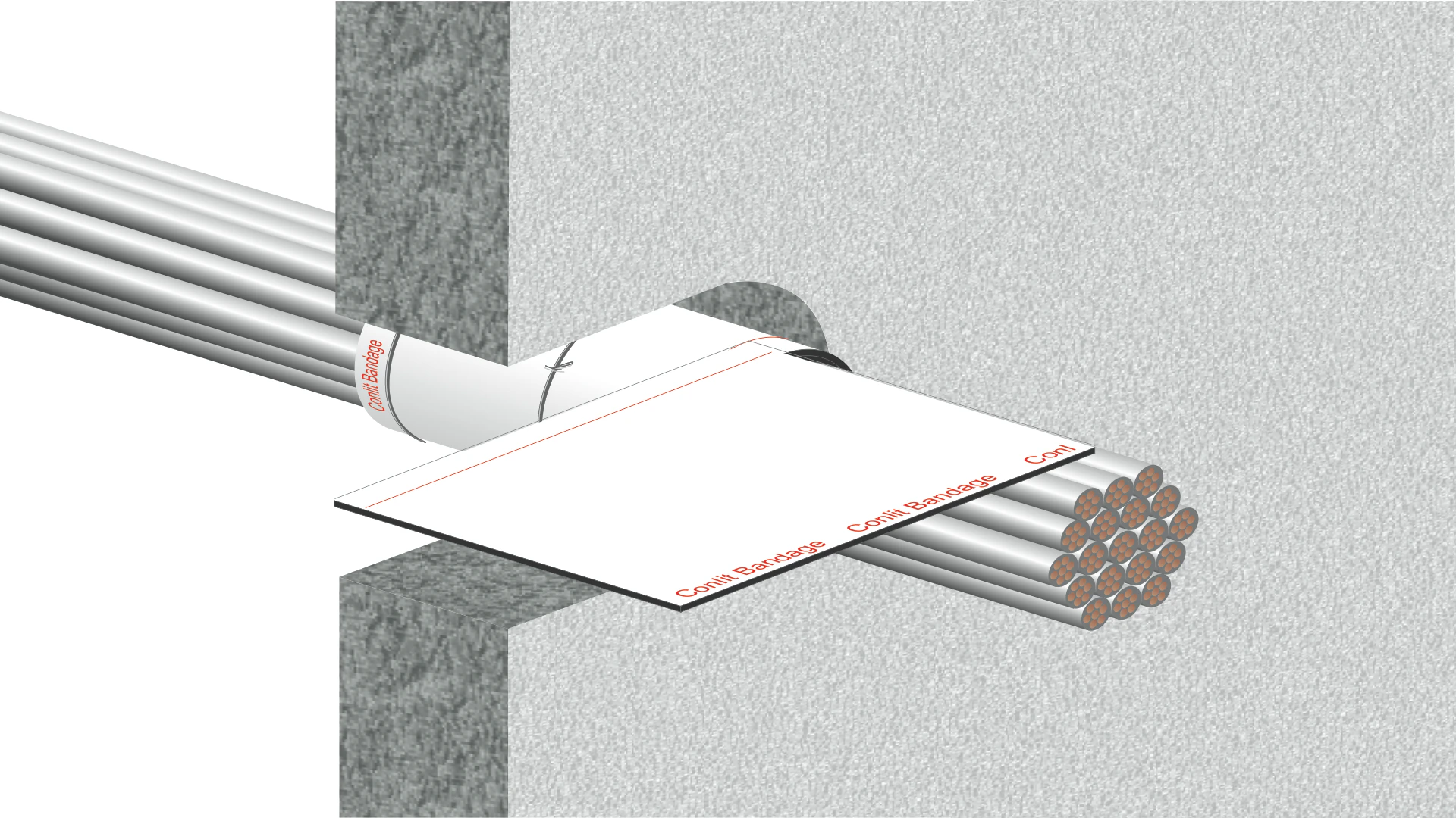 illustration, hvac, conlit bandage, step 3/5, germany