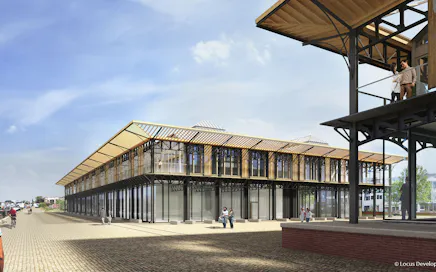 Unieke steenwolstructuur ideaal voor Loods 23