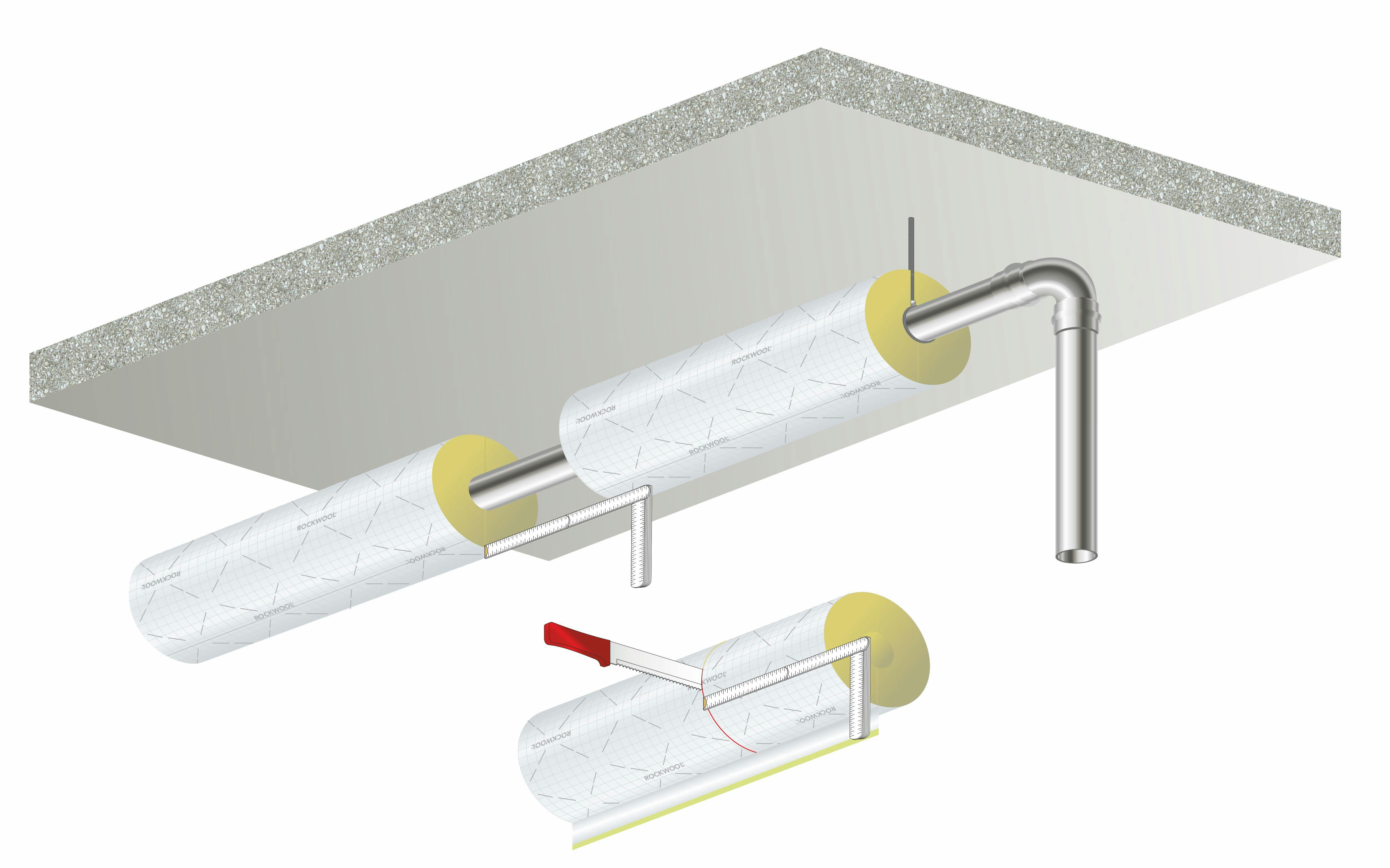 rockwool 800, pipe section, hvac verarbeitungsschritte, slider 4, germany