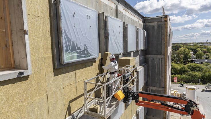 Reference case, Kay Fiskers Plads, REDAir, building site, GBI, facade, office building, construction,