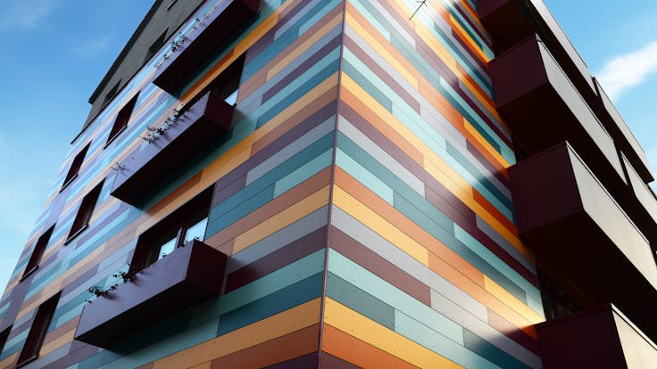 Renovation of a Multi Family Housing in Hannover, Germany with Rockpanel Colours exterior cladding