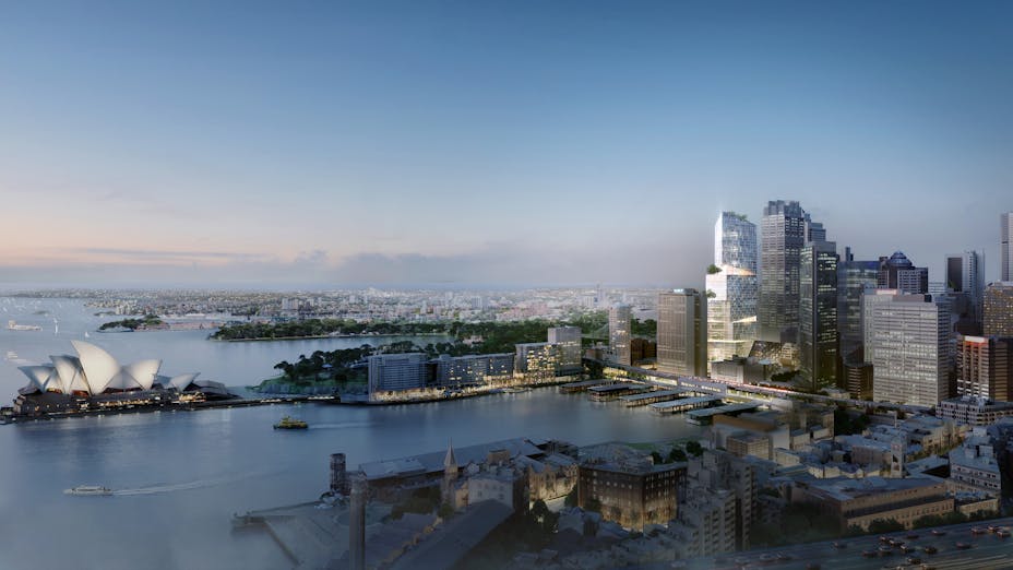 Sydney's seafront with the Opera house and Quay tower