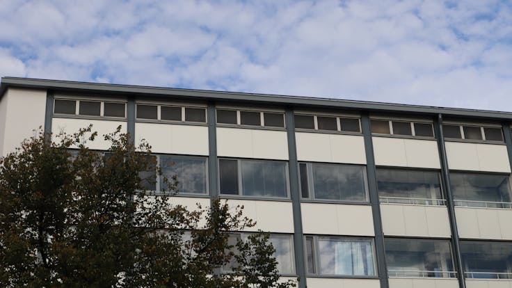 As Oy Kotikannas Case Study Finland Rockpanel Colours RAL9010, RAL7024 and RAL7031