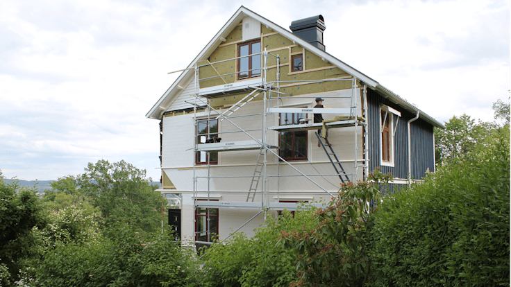 Reference case, article, Sweden, Jönköping, renovation, trähus, wood, facade, Västkustskiva
