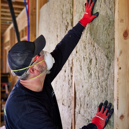 Batt installation wall cavity