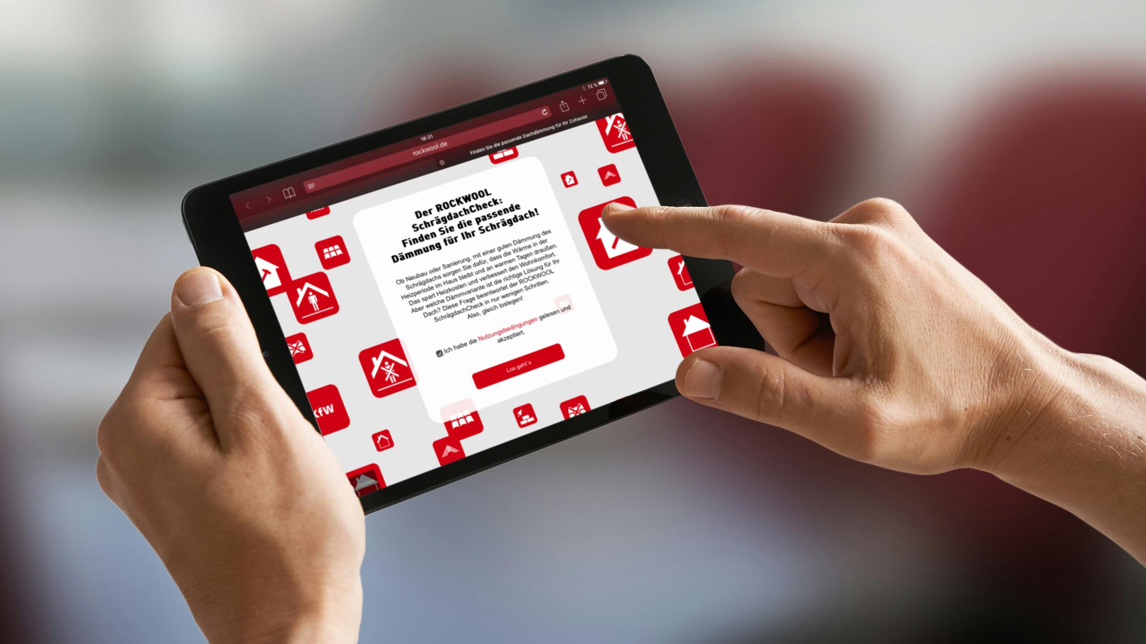 tool, consultancy, guidance, guide, ipad, tablet, app SchrägdachCheck, germany