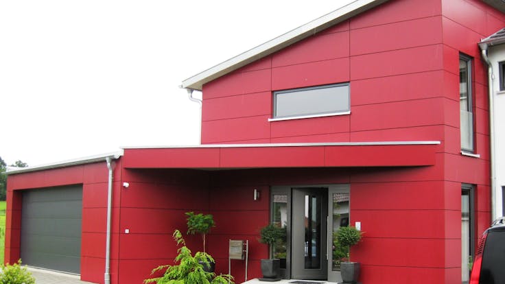 Rockpanel applications along the roofline and other detailing