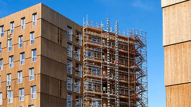 Reference case, Norway, Trondheim, Moholt 50/50, climate action, massive wood, REDAir FLEX, apartments