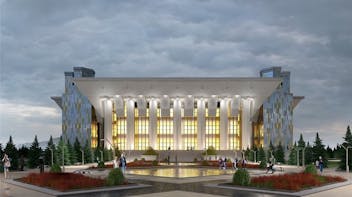 City, facade, Kazakhstan,  New Drama Theater, Nur-Sultan